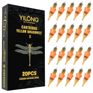 Yilong ตลับหมึก RL 20ชิ้นสำหรับสักปากกาเครื่องสักลายแต่งหน้าถาวร