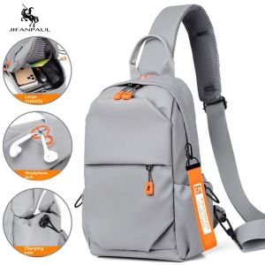 JIFANPAUL | Fashionable Waterproof Multi-functional Mens Chest Bag