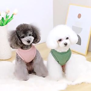 Waffle Bear Pet Dog Clothes For Boy Female Puppy Shitzu Clothing Terno Cats Vest Breathable Thin Section Pet Cat And Dog Clothes Waffg Pet Vest Small And Medium Dog Teddy Bear Dog Costume