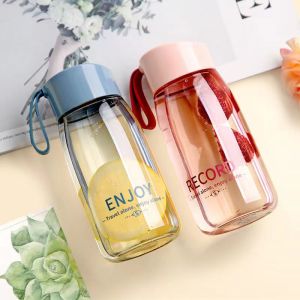 380ml Plastic Water Bottles Transparent Bottle Outdoor Sports Water Cup Water Mug Student Portable Mug