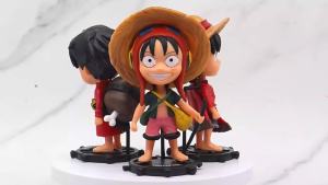 Cute Straw Hat Lufei Hand Office Fashion Play Doll Blind Doll Desktop and Car-Mounted Decoration Model Wholesale