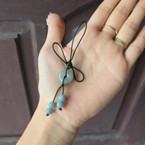 Móc khóa móc điện thoại Đồng Điếu Lam Ngọkc tết handmade không kén mệnh - Phong Thủy TUDO