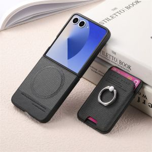 szhaiyu | 2 in 1 Detachable Wallet with Card Holder Phone Case for Samsung Galaxy Z Flip 8 7 6 5 4 3 Flip7 FE Magnetic Ring Bracket Cover