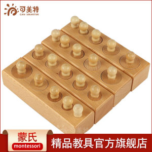 Montessori Early Education Toys Circular Cylinder Childrens Play Plug-in Educational Wooden Blocks for Kids Aged 2-6 Years Old