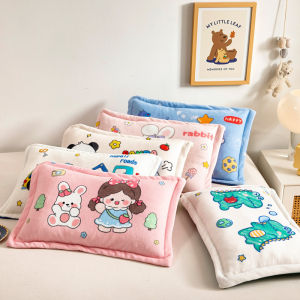 Kids Thick Warm Winter Pillowcase Velvet Flannel Skin-Friendly PillowshamsFluffy Fabric Pillow Covers Super Soft Home Textiles