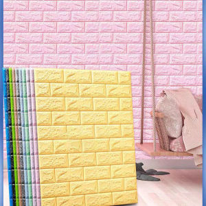 38X35cm 3D Foam Bricks Wallpaper Stickers / Waterproof Self-adhesive Wall Sticker / DIY Bedroom Living Room Home Decorative Wallpapers