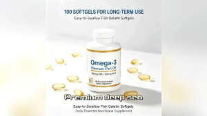 Omega3 Deep Sea Fish Oil | EPA+DHA 3:2 Ratio | Heart & Eye Care |100 Softgels