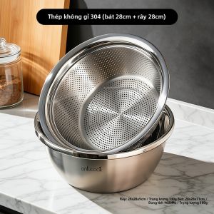 Onlycook | Bộ Bát Bếp Inox 304 Đạt Tiêu Chuẩn Thực Phẩm