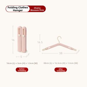 Folding Adjustable Portable Clothes Hanger