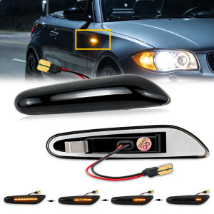 2pcs For BMW E90 E91 E92 E93 E60 E61 E81 E82 E83 E84 E88 E46 LED Dynamic Side Marker Turn Signal Lights