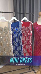 ปาร์ตี้เดรสติดเลื่อม ค็อกเทลเดรส เดรสแฟชั่น by tropicalwear