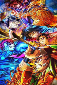 Kayou | 500 PCS Jigsaw Puzzle Japan Classic Hot Anime Demon Slayer Puzzles Perfect for DIY Creative Fun with FamilyGift teasing Toy