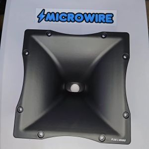 MW Plastic 10 x10 Inches Curved Horn Throat Thread for Tweeter Compression Driver Unit Audio Sound Speaker Trompa