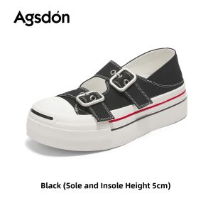 Agsdon | White Summer Lightweight Thick Bottom Casual Sneakers