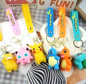 (READY STOCK)Keychain Pokemon Storage Toy Fashion Cartoon Trendy Schoolbag Pendant Doll卡通宝可梦钥匙扣可爱包包挂件 rantai kunci