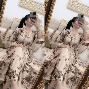 GAMIS CASANDRA / GAMIS RAYON BALI MOTIF BUNGA CASANDRA