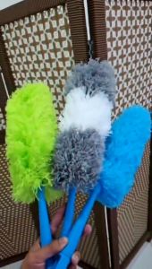 Kemoceng Gagang Pendek Flexible Benang Microfiber Fleksibel Rubber Grip Serbaguna Anti Gores