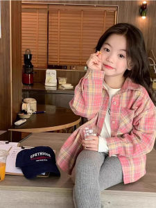 Trendy Casual Matching Girls Check Shirt for Spring and Autumn