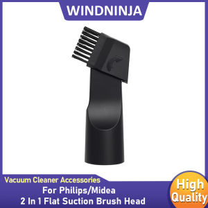2 In 1 Flat Suction Brush Head Corner Universal Dust Cleaning Tool For Philips/Midea Vacuum Cleaner 32mm Nozzle Cleaning Brush