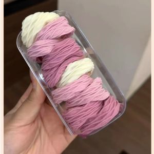 Colorful Thickened High Elasticity Braided Hair Ties Korean Style Durable Non-damaging Butterfly Knot Head Ropes for Women