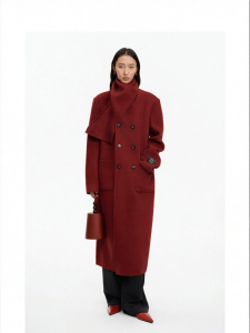New Year Red Winter New Wool Blend Coat