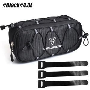1PCS Bike Handlebar Bag Front Bike Bag for Bicycles Mountain Road Bike Fram Storage Barrel Bag with Zippers Cycling Commuter