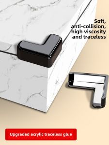 Corner Collision Protection Corner Protector Bump Proof Stickers Right Angle Silicone Protective Cover Baby Child Edge Soft Bed Corner Coffee Table Bumper