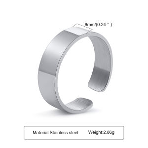 Vnox 6/8/11.5mm Ring for Men Waterproof Never Fade Stainless Steel Finger Band Reszibale Plain Classic Basic Punk Ring