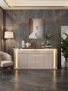 Italian Luxurious Entryway Display Storage Cabinet