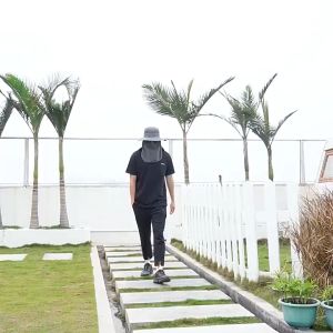 Men Hat Topi Anti UV Topi Kerja Hadang Panas Penutup Muka Hat Full Face Hat Hiking Hat Topi Pancing Kebun Kain 钓鱼帽遮阳帽登山 男士钓鱼帽 遮阳帽登山面罩防晒