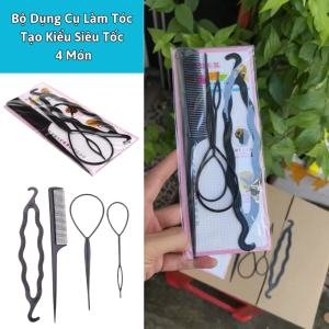 Bộ Dụng Cụ Làm Tóc Tạo Kiểu Siêu Tốc 4 Món .
