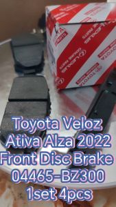 DISC BRAKE FRONT PAD KITS FULLY CERAMIC TOYOTA VELOZ ATIVA ALZA 2022 4PCS SET (FULLY CERAMIC 04465-BZ300