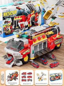 LALAPLAY | Rescue Fire Truck Toy Multi-functional Large