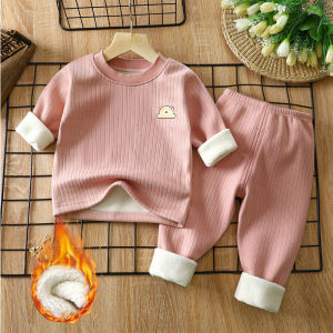 Thermal Underwear Set for Children Fluffy and Thick Autumn Winter 2pc