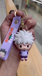 Anime HUNTER X HUNTER Figure Keychain Silicone GON·FREECSS Doll Pendent Keyring Car Key Holder Accessories Jewelry Kids Toy Gift
