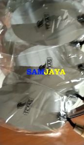 CETOK SEMEN STAINLESS STEEL 7 inch (105cm x 175cm / Pjg Seluruh: 26cm) BESAR BULAT GAGANG KAYU MERK TEXAS