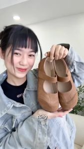 Giày sandal đế lười thiết kế dễ thương năng động trẻ trung dành cho nữ - Giày sandal da lộn siêu bền - latlatclothing