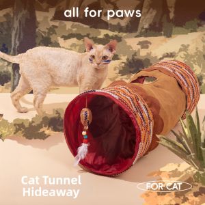 All for paws | Foldable Indian Style Cat Tunnel Toy