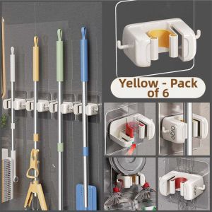 Wall-mounted No-drill Cleaning Tool Organizer