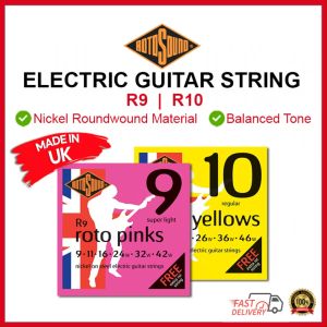 ROTOSOUND Roto Pinks R9 .009 / Roto Yellows R10 .010 Electric Guitar String | Tali Gitar Electrik