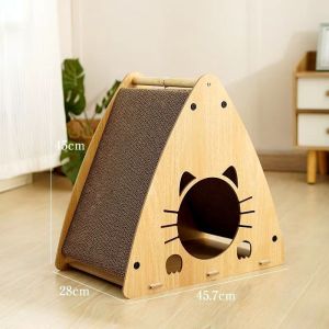 [SG]🚚 Cat Scratch Board Vertical Triangle Corrugated Paper Nest Cat Nest Cat house Cat Toy