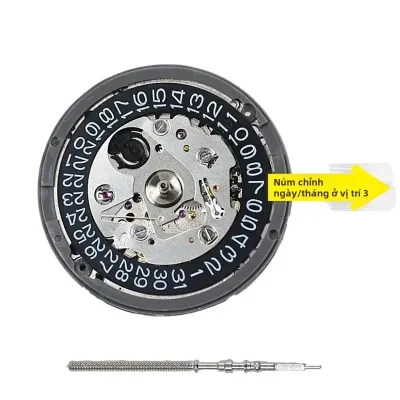 Bộ Máy Đồng Hồ Cơ Tự Động NH35 Chính Hãng Nhật Bản 24 Chân Kính Độ Chính Xác Cao Dự Trữ Năng Lượng 41 Giờ Lịch Ngày Ở Vị Trí 3 Giờ Thay Thế Phụ Tùng.