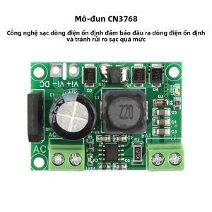 Mô-đun Sạc Pin Axit Chì 12V CN3768 Sạc Dòng Điện Không Đổi Ba Giai Đoạn AC 12-20V/DC 15-30V Cho Mạch Tích Hợp