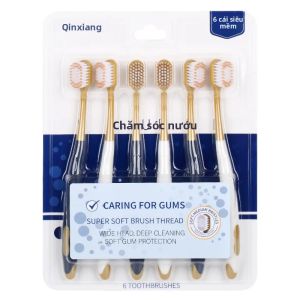 6/12 Chiếc Bàn Chải Đánh Răng Lông Mềm Vừa Phải Để Làm Trắng Răng Nha Khoa Chăm Sóc Răng Miệng Du Lịch Thân Thiện Với Gia Đình Gói Bàn Chải Đánh Răng Bằng Tay Dành Cho Người Lớn