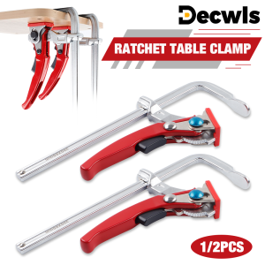 1/2 Pcs 200*60mm Ratcheting Table Clamps F-Clamp Woodworking Clamp Fixing Clamp Quick Saw Track Clamp For MFT And Rail Systems