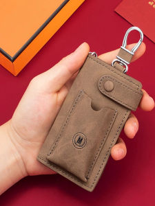 กระเป๋าใส่กุญแจรถยนต์แบบยูนิเวอร์แซลระดับไฮเอนด์ กระเป๋าใส่บัตรแบบสองในหนึ่งสำหรับผู้ชาย กระเป๋าใส่กุญแจแบบมีซิปสำหรับใส่ในเอว