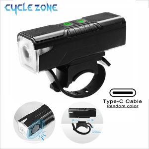 MTB Bicycle 2 in 1 Horn Light Cycling 3 Modes Front Light Portable Rechargeable Headlight Night Riding Lamp Cycling Accessories