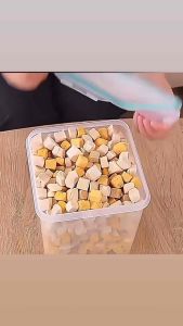 BIG TUB 500G! CEPAT GEMOK! AIR TIGHT CONTAINER FREEZE DRIED MEAT MAKANAN DAGING BEKU KERING 宠物冻干鸡肉蛋黄