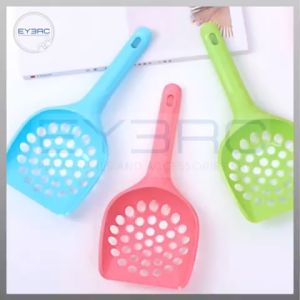 Pet Plastic Poop Scooper with Round Hole - Hollow Style Lightweight Durable Easy to Clean