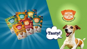 (Bundle of 10) Awesome Pawsome All Natural Dog Treats Grain Free Training Snacks for Dogs of All Ages Made in New Zealand with Resealable Bag